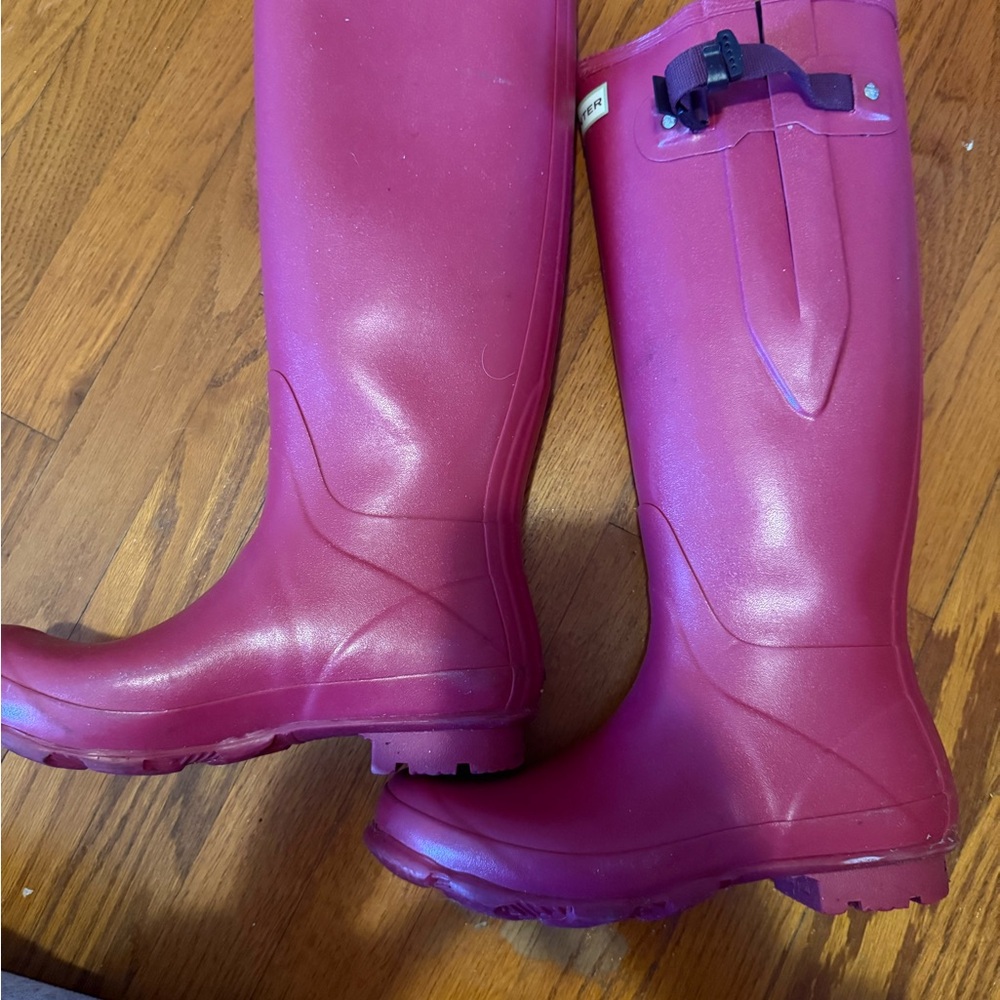 Hunter Raspberry Burgundy Boots - image 3